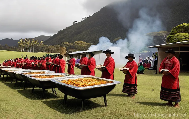 통가 장례 문화 - **Prompt 2: Family Reverence at a Tongan Burial Ground**
    "A peaceful and reverent image of a mul...