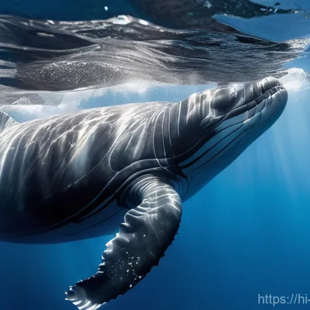 통가 고래 투어 - Majestic Humpback Whale and Swimmer in Clear Waters**

"An awe-inspiring underwater shot of a human ...